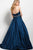 42915 Strapless Pleated Bodice Gown