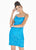 Ashley Lauren - 4293 Beaded Lace-Up Sheath Cocktail Dress In Blue