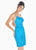 Ashley Lauren - 4293 Beaded Lace-Up Sheath Cocktail Dress In Blue