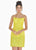 Ashley Lauren - 4293 Beaded Lace-Up Sheath Cocktail Dress In Yellow