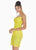 Ashley Lauren - 4293 Beaded Lace-Up Sheath Cocktail Dress In Yellow