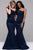 Jovani 42983 One Shoulder Asymmetrical Neck Mermaid Dress In Blue