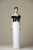 Saiid Kobeisy - RTWSS19-42 Beaded Off-Shoulder Sheath Dress in Black and White
