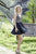 Jolene Collection - 17595 Ornate V-Neck Bodice Cocktail Dress In Black