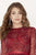 Jolene Collection - 18333 Long Sleeves Beaded High Low Gown In Red