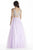 Jolene Collection - 17029 Jeweled Floral Illusion Gown In Purple