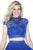Jolene Collection - 17568 Two Piece Bedazzled A-line Dress In Blue