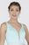 Jolene Collection - 18043 Beaded Deep V-neck Satin A-line Dress In Blue and Green