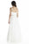 Jolene Collection - E17039L Surplice Sweetheart Bodice Tulle Gown In White