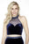 Jolene Collection - 17519 Two-Piece Velvet Fitted Short Dress In Blue