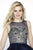 Jolene Collection - 17560 Embellished Illusion Jewel A-line Dress In Blue