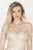Jolene Collection - 18336 Beaded Off-Shoulder Mermaid Gown In Neutral and Multi-Color
