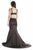 Jolene Collection - E17046 Scoop Neck Embellished Mermaid Gown In Black