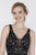 Jolene Collection - 17144 Sequined Plunging Pleated A-Line Gown In Black and Gold