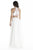 Jolene Collection - 17068 Two Piece Beaded A-line Dress In White and Multi-Color