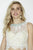 Jolene Collection - 17553 Lace Illusion Bateau A-line Dress In White and Neutral