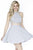 Jolene Collection - 17558 Bedazzled Halter A-line Dress In Gray