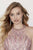 Jolene Collection - 18322 Embellished Halter Neck Mermaid Gown In Pink and Neutral