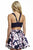 Jolene Collection - 16511 Two Piece Halter Floral Cocktail Dress In Blue and Multi-Color