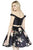 Jolene Collection - 17549 Floral Off Shoulder A-line Dress In Black and Multi-Color