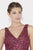 Jolene Collection - 18314 V-neck Beaded Mermaid Gown In Red