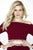Jolene Collection - 17543 Off-Shoulder Two-Piece Short Dress In Red