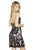 Jolene Collection - 17580 Embellished Sheer Halter Sheath Dress In Black and Neutral