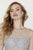 Jolene Collection - 18316 Sheer Jewel Neck Beaded Sheath Gown In Silver
