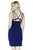 Jolene Collection - 17535 Strappy V-Neck Jersey Dress In Blue