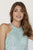 Jolene Collection - 18350 Halter Neck Beaded Net Mermaid Gown In Blue and Neutral