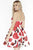 Jolene Collection - 17546 Floral Sweetheart A-line Dress In White and Pink