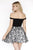 Jolene Collection - 17604 Two-Piece Off-Shoulder A-Line Dress In Black and Silver