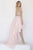 Jolene Collection - 18327 Halter Neck Two-Piece High Low Gown\ In Pink