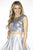 Jolene Collection - 17515 Shimmering Two-Piece Silver Cocktail Dress In Silver