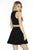 Jolene Collection - 17529 Two-Piece Illusion Stripe Dress In Black