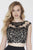 Jolene Collection - 18007L Two Piece Illusion Bateau Evening Dress  In Black and Neutral