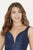 Jolene Collection - 18061 Rosette Ornate Organza Trumpet Gown In Blue