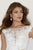 Jolene Collection - 18352 Sheer Bateau Neck A-line Gown In White and Multi-Color