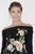 Jolene Collection - 18102 Beaded Floral Embroidered A-line Dress In Black and Multi-Color