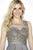 Jolene Collection - 17575 Foliage Ornate Illusion Dress In Gray