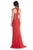 Jolene Collection - 17036 Embellished V-neck Sheath Dress In Red