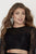 Jolene Collection - 18068 Long Sleeve Two-Piece Floral Detailed Gown In Black
