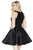 Jolene Collection - 17544 Sequined Floral Halter Dress In Black