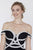 Jolene Collection - 18004 Beaded Off-Shoulder Fitted Dress In Black and White