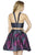 Jolene Collection - 17517 Halter Style Floral Print Cockatail Dress In Black and Gray