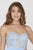 Jolene Collection - 18041 Strapless Beaded Sweetheart Chiffon Dress In Blue