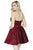 Jolene Collection - 17565 Floral Sweetheart Pleated A-line Dress In Red and Floral
