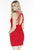 Jolene Collection - 17532 Fancy Strappy Back Cocktail Dress In Red