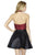 Jolene Collection - 17564 Floral High Halter A-line Dress In Red and Black