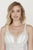 Jolene Collection - 18346 Plunging V-neck Illusion Sheath Gown In White
